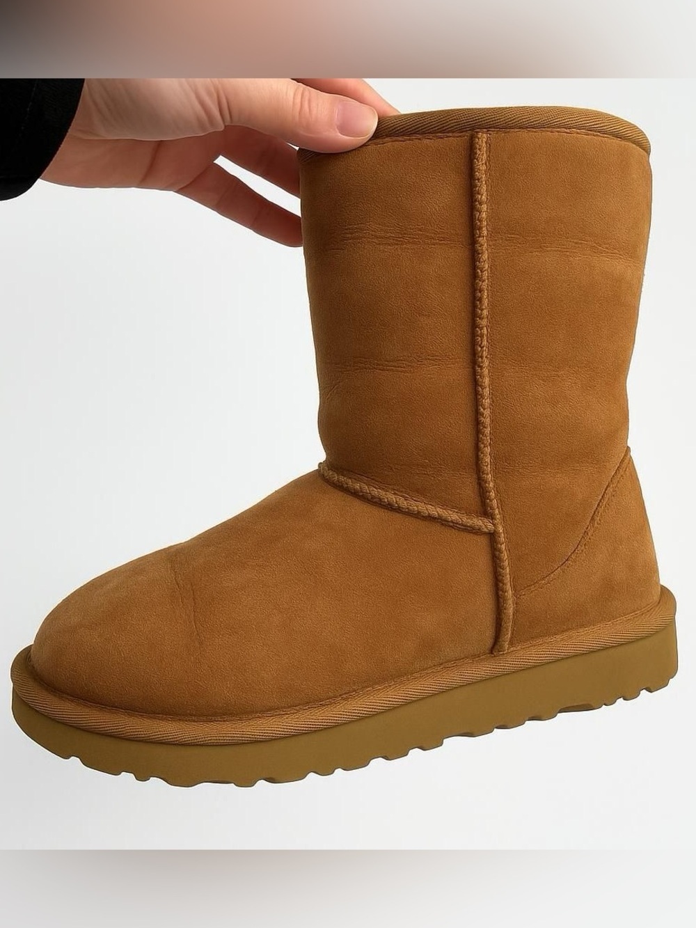 UGG ONE NEAR NEW LEFT SHOE SZ 8 ONLY Chestnut Brown Shearling Lined Footwear